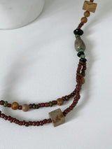 Scal Vintage Layered Beads Jewelry Necklace