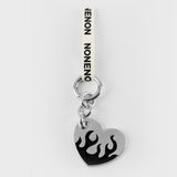FLAME LOVE KEYRING(BLACK)_S