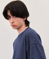 STRIPE LONG SLEEVE T-SHIRT (BLACK/IVORY/NAVY)