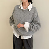 [Good Detail] Two-type Overfit Snap Button Shirt