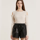カットアウトショルダーセーター / CUT OUT SHOULDER SWEATER
