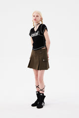 ドゥードゥルチェリースポーツノースリーブ / DOODLE CHERRY SPORTS SLEEVELESS [BLACK]