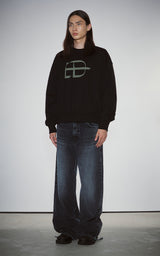 DESTROYED HEM WIDE DENIM_BLACK