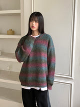 [UNISEX/ WOOL20] タムズグラディエントダンガラモヘアニット
