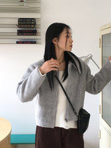 【ウール50】ミルコモヘアショートカラージャケット