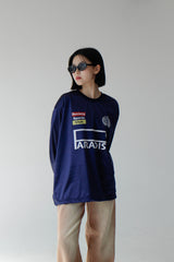 グローシースポーティジャージスウェットシャツ/Glossy Sporty Jersey Sweatshirt (2color)