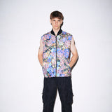 フローラルフレイムパッデッドベスト/FLORAL FLAME PADDED VEST
