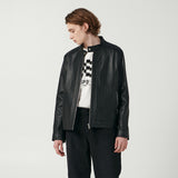 LAMBSKIN CHINA COLLAR JACKET