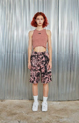 パッチハーフパンツ/patch half pants_ pink