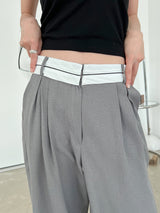 オビカラーマッチングスラックス / Obi color matching slacks (2color)