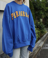 パラグラフ インダストリアルカレッジロゴ刺繍スウェット / Paragraph INDUSTRIAL EMB MTM No.41 /PARAGRAPH_038（送料込）ONEDAY KMC