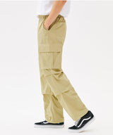 TWO TUCK CARGO STRING JOGGER PANTS (BEIGE) (6585162563702)