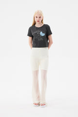 ウィッティバニートムボーイスケッチTシャツ / WITTY BUNNY TOMBOY SKETCH T-SHIRT [CHARCOAL]