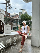 リーンアンドセミワイドリネンベンダブルパンツ / Lean and Semi-Wide Linen Bendable Pants (6 colors)