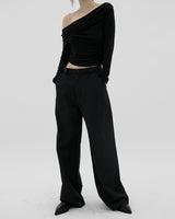 ベルクロルーズワイドパンツ / Velcro loose wide pants (2color)