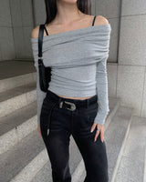 Soft off shoulder T