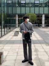 LMN ラウンドヒドゥンカーディガン / LMN Round Hidden Cardigan (5 colors)