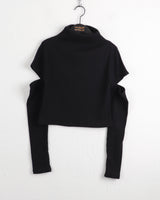 Nikun 起毛スリットポーラー T シャツ
