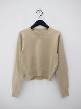 ミニマルVネックニット/Minimal V-neck Knit (12color)