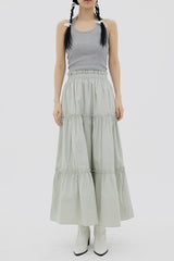 フリルカンカンロングスカート/Frill kangkang long skirt (3color)