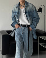 MONTH Brush Denim Shirt Jacket