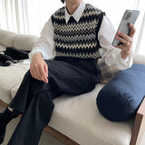 [ユニセックス]アカディアンニットベスト/[Unisex] Acadian knit vest (2 colors)