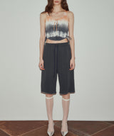 ダイドレースアップノースリーブ / DYED LACE-UP SLEEVELESS (ORANGE)