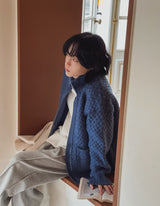 [Handmade]ウィークリーハイネックファスナーカーディガン (4 color)