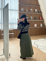 ラッシュバックスリットロングスカート