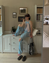 ソルトワイドデニムパンツ / Salt mufa wide denim pants (2 color)