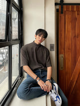 Never Short Sleeve Knit T Shirt (5color) (4641021821046)