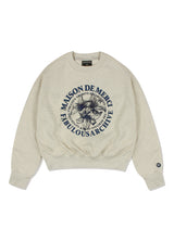 Women's Crop Le Lis balpo Embo Embroidery Sweatshirt Navy(FCB4TS360W)