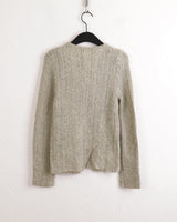 ナルキーボカシVネックスリット長袖ニット