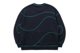 ウェーブステッチスウェットシャツ / WAVE STITCH SWEAT SHIRT_NAVY