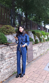 ルーズフィットバックレーベルポイントダークデニムジャケット/LOOSE FIT BACK LABEL POINT DARK DENIM JACKET [17707]