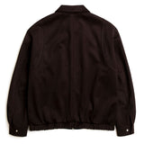 バラシティラインスエードジャケット / VARSITY LINE SUEDE JACKET (DARK BROWN)