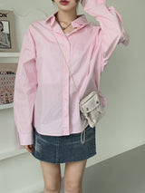 ライポスプリングストライプボキシーシャツ / Lai Po Spring Stripe Boxy Shirt