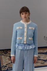 Tweed knit jacket