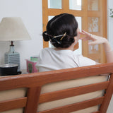 パフィーヘアクリップpuffy heart hair clip