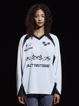 スポーツフットボールジャージTシャツ / SPORTS FOOTBALL JERSEY T SHIRT (WH)