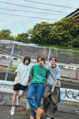 コラボレーションストライプTシャツ / PUBLUX × GRAVER - GREEN