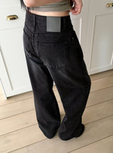 Kilo black striped wide denim pants