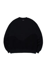 Reverse Bear Patch Crewneck_Black (6684840034422)