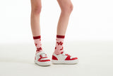 チェリープラネットパターンソックス / CHERRY PLANT PATTERN SOCKS [RED]