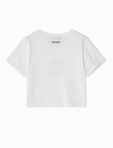 W03 ホワイトコンセプトクロップTシャツ