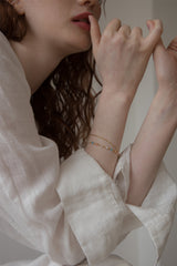 パステルキャンディーチェーン925シルバーブレスレット/[2way] Pastel candy chain 925 silver bracelet/anklet