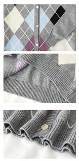 アーガイルルーピーカーディガン /  argyle loopy cardigan
