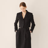 ツイードミニマルクロップジャケット/Tweed minimal cropped jacket