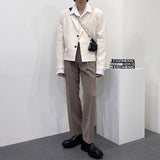 ミニマルクロップドジャケット/CR Minimal Cropped Jacket (5colors)