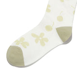 チェリープラネットパターンソックス / CHERRY PLANT PATTERN SOCKS [IVORY]